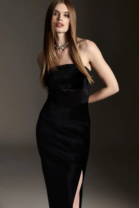 Wholesale โ๏ธ Karen Millen Velvet Corset Bodice Bandeau Midi ๐ Dress ๐ฏ 4 Wholesale โ๏ธ Karen Millen Velvet Corset Bodice Bandeau Midi ๐ Dress ๐ฏ - Image 2