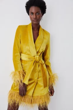 New 🌟 Karen Millen Velvet Sleeved Belted Mini Tux 👗 Dress - lime ⭐ 11 New 🌟 Karen Millen Velvet Sleeved Belted Mini Tux 👗 Dress - lime ⭐ -Occasionwear Popular Store bkk07448 lime xl 2