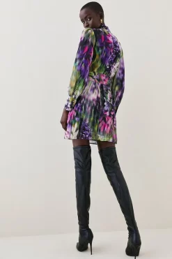 Cheapest ✔️ Karen Millen Floral Georgette Woven Mini 👗 Dress ❤️ -Occasionwear Popular Store bkk07453 floral xl 2