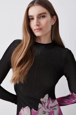 Discount 😍 Karen Millen Optical Jacquard Knitted Maxi Column 👗 Dress - multi 🔥 -Occasionwear Popular Store bkk07507 multi xl 1