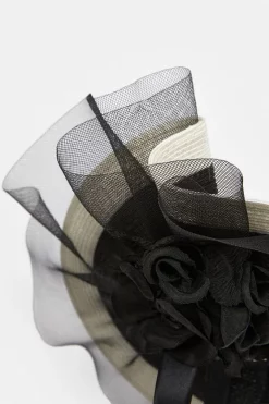 Outlet 🔥 Karen Millen Flower & Frill Detail Headband Fascinator - black 🎉 -Occasionwear Popular Store bkk07524 black xl 2