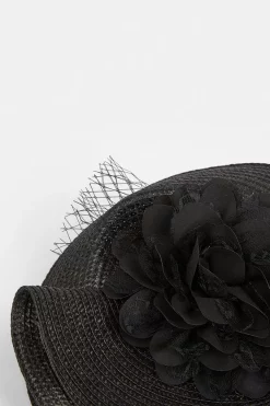 Best Sale 👍 Karen Millen Asymmetric Flower & Feather Fascinator 😉 -Occasionwear Popular Store bkk07527 black xl 2