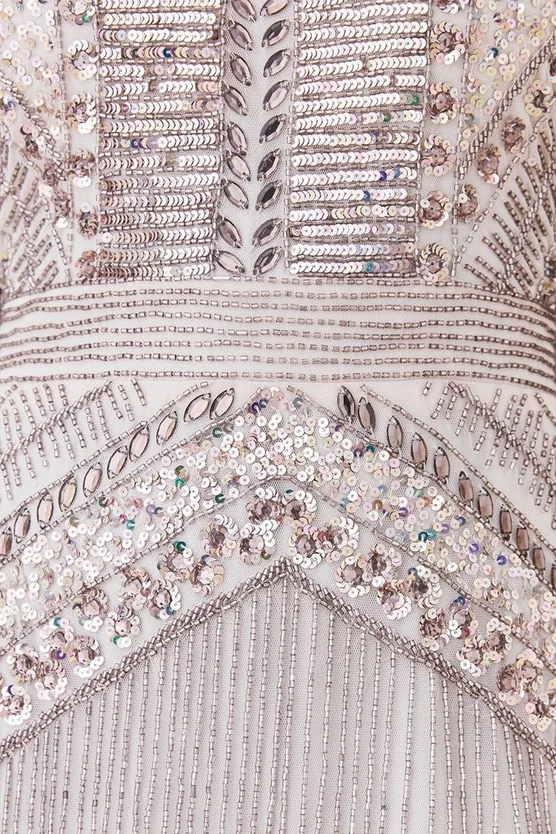 Cheap 🥰 Karen Millen Embellished Halter Fringed Mini 👗 Dress - blush 👍 7 Cheap 🥰 Karen Millen Embellished Halter Fringed Mini 👗 Dress - blush 👍 - Image 5