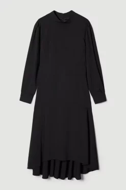 New ๐ฏ Karen Millen Soft Tailored High Low Sleeved Midi ๐ Dress ๐ฅฐ 15 New ๐ฏ Karen Millen Soft Tailored High Low Sleeved Midi ๐ Dress ๐ฅฐ -Occasionwear Popular Store bkk07536 black xl 3