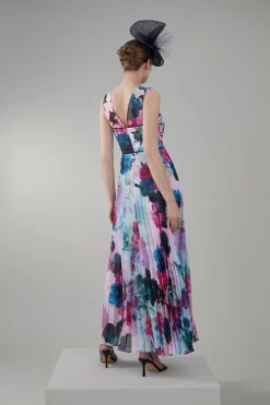 New ๐ Karen Millen Floral Pleated Corset Woven Maxi ๐ Dress With Detachable Cape โ 15 New ๐ Karen Millen Floral Pleated Corset Woven Maxi ๐ Dress With Detachable Cape โ -Occasionwear Popular Store bkk07571 floral xl 5