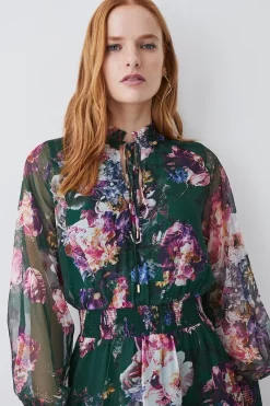 Coupon 🔥 Karen Millen Floral Shirred Detail Woven Maxi 👗 Dress 😀 -Occasionwear Popular Store bkk07580 floral xl 5