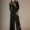 Flash Sale 😀 Karen Millen Petite Sequin And Embellished Woven Dragon Jumpsuit - black ⭐ -Occasionwear Popular Store bkk07591 black xl