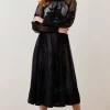 Best Sale 👍 Karen Millen Lydia Millen Tall Floral Applique Mesh Woven Midi 👗 Dress - black ⌛ -Occasionwear Popular Store bkk07600 black xl
