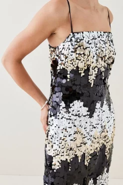 Wholesale 😀 Karen Millen Disc Sequin Strappy Woven Midi 👗 Dress - multi 😉 -Occasionwear Popular Store bkk07657 multi xl 2