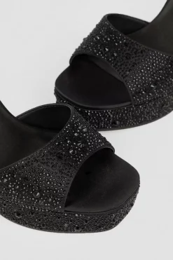 Budget 🔥 Karen Millen Heatseal Detail Diamante Platform 🔥 -Occasionwear Popular Store bkk07700 black xl 2