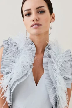 Deals ๐ Karen Millen Lydia Millen Petite Metallic Feather Ruffle Woven Maxi ๐ Dress - metallic silver ๐ 8 Deals ๐ Karen Millen Lydia Millen Petite Metallic Feather Ruffle Woven Maxi ๐ Dress - metallic silver ๐ -Occasionwear Popular Store bkk07711 metallic20silver xl 1