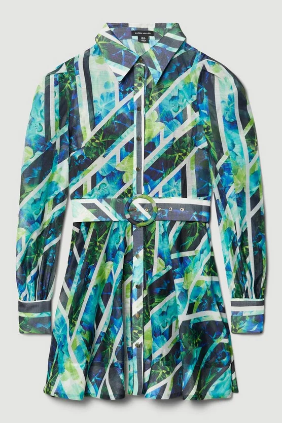 Brand new ๐ฏ Karen Millen Patchwork Floral Organdie Mini ๐ Dress - green โค๏ธ 5 Brand new ๐ฏ Karen Millen Patchwork Floral Organdie Mini ๐ Dress - green โค๏ธ - Image 4