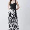 Best Sale ✨ Karen Millen Top Stitch Printed Satin Woven Midi 👗 Dress - mono 🧨 -Occasionwear Popular Store bkk07808 mono xl