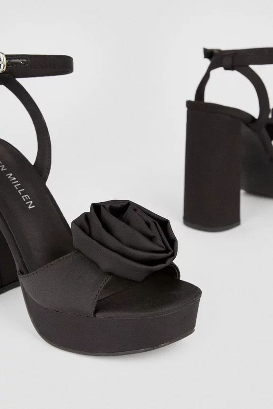Best Pirce ๐ Karen Millen Satin Flower Detail Platform - black ๐ฅฐ 6 Best Pirce ๐ Karen Millen Satin Flower Detail Platform - black ๐ฅฐ - Image 4