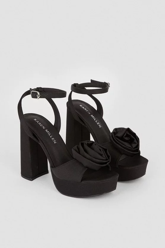 Best Pirce ๐ Karen Millen Satin Flower Detail Platform - black ๐ฅฐ 7 Best Pirce ๐ Karen Millen Satin Flower Detail Platform - black ๐ฅฐ - Image 5