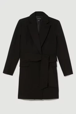 Cheapest ❤️ Karen Millen Stretch Cady Tie Belt Blazer Mini 👗 Dress - black 🎉 -Occasionwear Popular Store bkk07902 black xl 3
