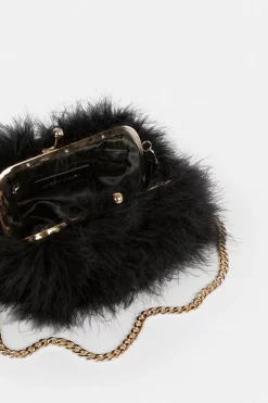 Buy ⭐ Karen Millen Small Feather Clutch Chain Bag 🥰 -Occasionwear Popular Store bkk07920 black xl 3
