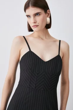 Best deal โ๏ธ Karen Millen Pinstripe Corset Waist Pencil Midi ๐ Dress - black โญ 9 Best deal โ๏ธ Karen Millen Pinstripe Corset Waist Pencil Midi ๐ Dress - black โญ -Occasionwear Popular Store bkk07933 black xl 1