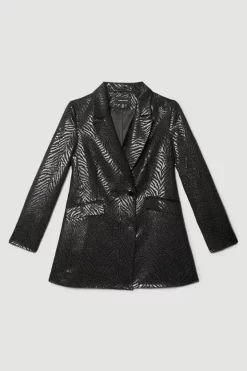 Best reviews of ✨ Karen Millen Zebra Jacquard Tailored Double Breasted Jacket - animal 🔥 -Occasionwear Popular Store bkk07947 animal xl 3