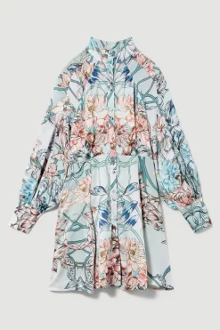 Flash Sale 🛒 Karen Millen Mirrored Floral Satin Woven Mini 👗 Dress - sage 🥰 11 Flash Sale 🛒 Karen Millen Mirrored Floral Satin Woven Mini 👗 Dress - sage 🥰 -Occasionwear Popular Store bkk07959 sage xl 3