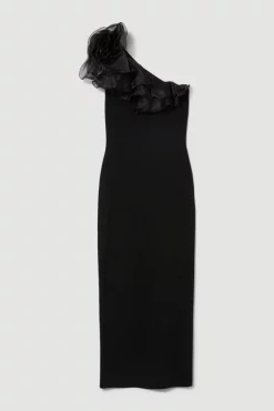Promo ๐ฅฐ Karen Millen Petite One Shoulder Organza Flower Detail Knit Midi ๐ Dress - black ๐ 11 Promo ๐ฅฐ Karen Millen Petite One Shoulder Organza Flower Detail Knit Midi ๐ Dress - black ๐ -Occasionwear Popular Store bkk08079 black xl 3