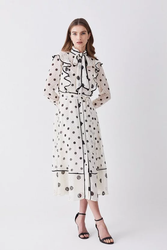 Best reviews of ๐ Karen Millen Mixed Dot Piped Ruffle Georgette Midi ๐ Dress - white โค๏ธ 3 Best reviews of ๐ Karen Millen Mixed Dot Piped Ruffle Georgette Midi ๐ Dress - white โค๏ธ