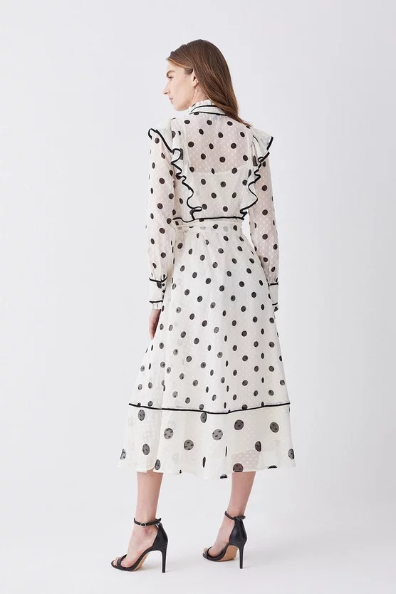 Best reviews of ๐ Karen Millen Mixed Dot Piped Ruffle Georgette Midi ๐ Dress - white โค๏ธ 5 Best reviews of ๐ Karen Millen Mixed Dot Piped Ruffle Georgette Midi ๐ Dress - white โค๏ธ - Image 3