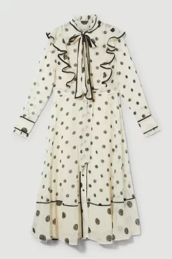 Best reviews of ๐ Karen Millen Mixed Dot Piped Ruffle Georgette Midi ๐ Dress - white โค๏ธ 12 Best reviews of ๐ Karen Millen Mixed Dot Piped Ruffle Georgette Midi ๐ Dress - white โค๏ธ -Occasionwear Popular Store bkk08092 white xl 3