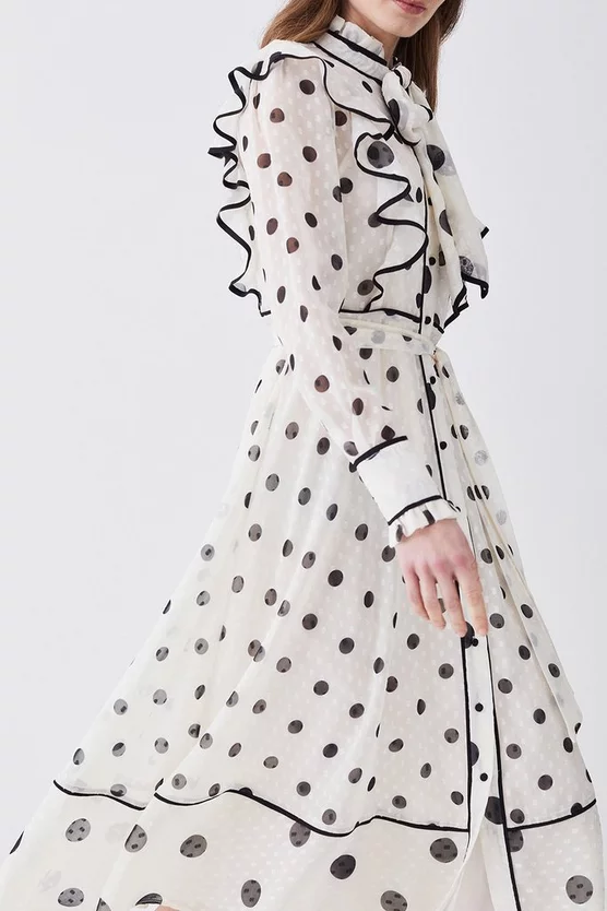 Best reviews of ๐ Karen Millen Mixed Dot Piped Ruffle Georgette Midi ๐ Dress - white โค๏ธ 7 Best reviews of ๐ Karen Millen Mixed Dot Piped Ruffle Georgette Midi ๐ Dress - white โค๏ธ - Image 5