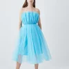 Best reviews of 😉 Karen Millen Tulle Woven Maxi 👗 Skirt ✨ -Occasionwear Popular Store bkk08103 blue xl