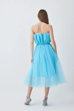 Best reviews of 😉 Karen Millen Tulle Woven Maxi 👗 Skirt ✨ -Occasionwear Popular Store bkk08103 blue xl 2