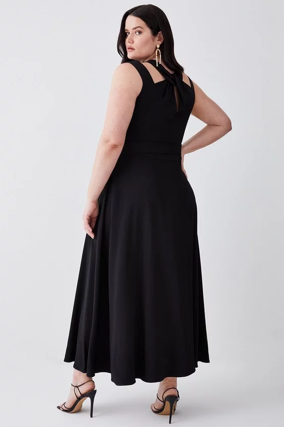 Outlet 😀 Karen Millen Plus Size Compact Stretch Viscose Waterfall Midi 👗 Dress ✨ 5 Outlet 😀 Karen Millen Plus Size Compact Stretch Viscose Waterfall Midi 👗 Dress ✨ - Image 3