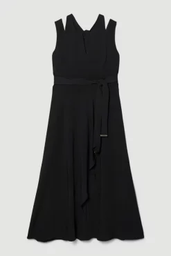 Outlet 😀 Karen Millen Plus Size Compact Stretch Viscose Waterfall Midi 👗 Dress ✨ 12 Outlet 😀 Karen Millen Plus Size Compact Stretch Viscose Waterfall Midi 👗 Dress ✨ -Occasionwear Popular Store bkk08134 black xl 3