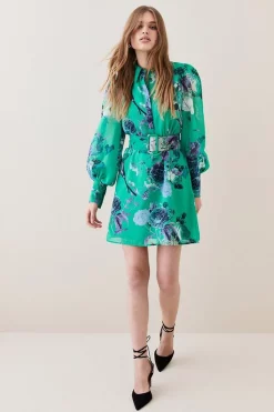 Cheap 🎁 Karen Millen Green Rose Georgette Belted Woven 👕 Shirt 👗 Dress - apple green 👍 9 Cheap 🎁 Karen Millen Green Rose Georgette Belted Woven 👕 Shirt 👗 Dress - apple green 👍 -Occasionwear Popular Store bkk08219 apple20green xl 1