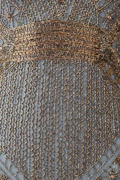 Best deal 🎁 Karen Millen Petite Beaded Fringed Woven Maxi 👗 Dress - sage 🤩 -Occasionwear Popular Store bkk08261 sage xl 5