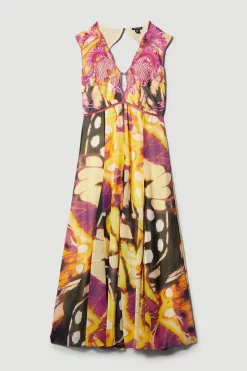 Promo ๐ Karen Millen Floral Applique Kimono Woven Maxi ๐ Dress - multi ๐ 12 Promo ๐ Karen Millen Floral Applique Kimono Woven Maxi ๐ Dress - multi ๐ -Occasionwear Popular Store bkk08319 multi xl 3