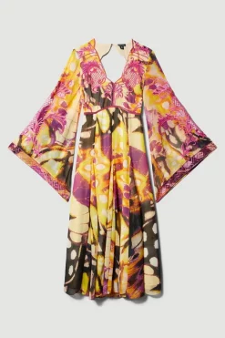 Brand new 🎁 Karen Millen Floral Applique Woven Midi 👗 Dress - multi 🎉 -Occasionwear Popular Store bkk08320 multi xl 3