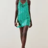 Budget 😀 Karen Millen Mirrored Disc Chain Halter Mini 👗 Dress 🔔 -Occasionwear Popular Store bkk08364 green xl