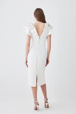 Budget โค๏ธ Karen Millen Tall Embellished Stretch Woven Midi ๐ Dress - mono ๐ 10 Budget โค๏ธ Karen Millen Tall Embellished Stretch Woven Midi ๐ Dress - mono ๐ -Occasionwear Popular Store bkk08460 mono xl 2