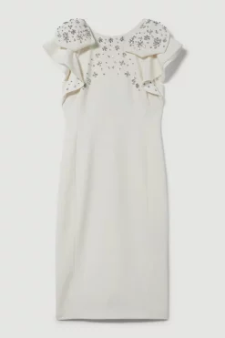Budget โค๏ธ Karen Millen Tall Embellished Stretch Woven Midi ๐ Dress - mono ๐ 11 Budget โค๏ธ Karen Millen Tall Embellished Stretch Woven Midi ๐ Dress - mono ๐ -Occasionwear Popular Store bkk08460 mono xl 3