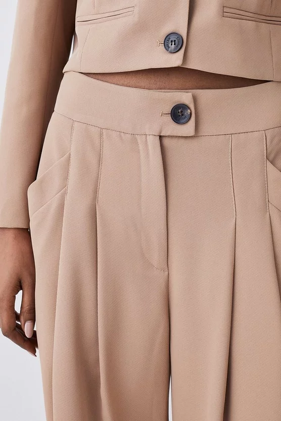 Best deal 👏 Karen Millen Soft Twill Button Wide Leg Trouser - camel 🎁 4 Best deal 👏 Karen Millen Soft Twill Button Wide Leg Trouser - camel 🎁 - Image 2