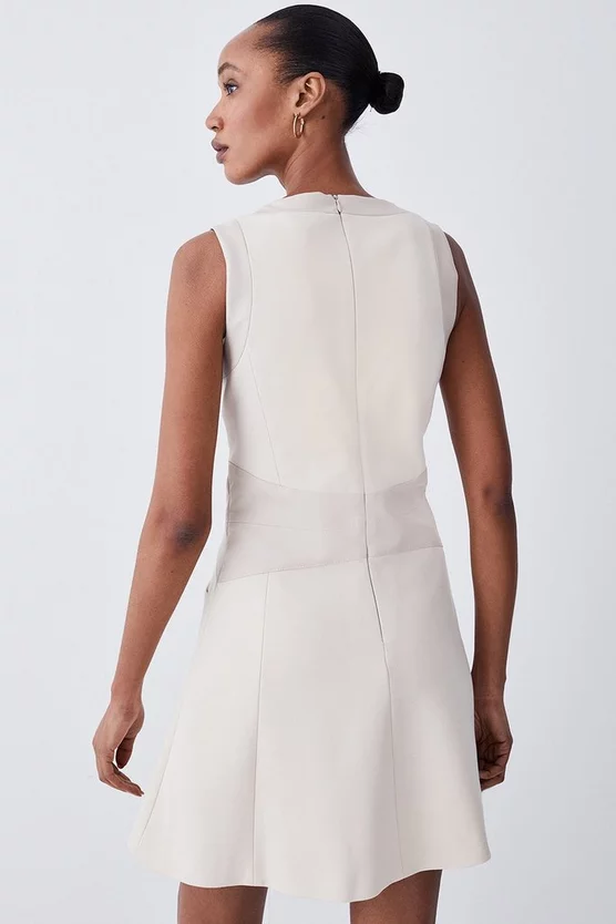 Flash Sale ๐ Karen Millen Ponte & Faux Leather A Line Flippy Mini ๐ Dress ๐ฅ 5 Flash Sale ๐ Karen Millen Ponte & Faux Leather A Line Flippy Mini ๐ Dress ๐ฅ - Image 3