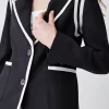 Flash Sale 🔥 Karen Millen Compact Stretch Tipped Detail Single Breasted Blazer 😍 -Occasionwear Popular Store bkk08625 black xl