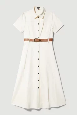 Cheapest ✔️ Karen Millen Tailored Belted Midi 👕 Shirt 👗 Dress - ivory ❤️ 11 Cheapest ✔️ Karen Millen Tailored Belted Midi 👕 Shirt 👗 Dress - ivory ❤️ -Occasionwear Popular Store bkk08937 ivory xl 3