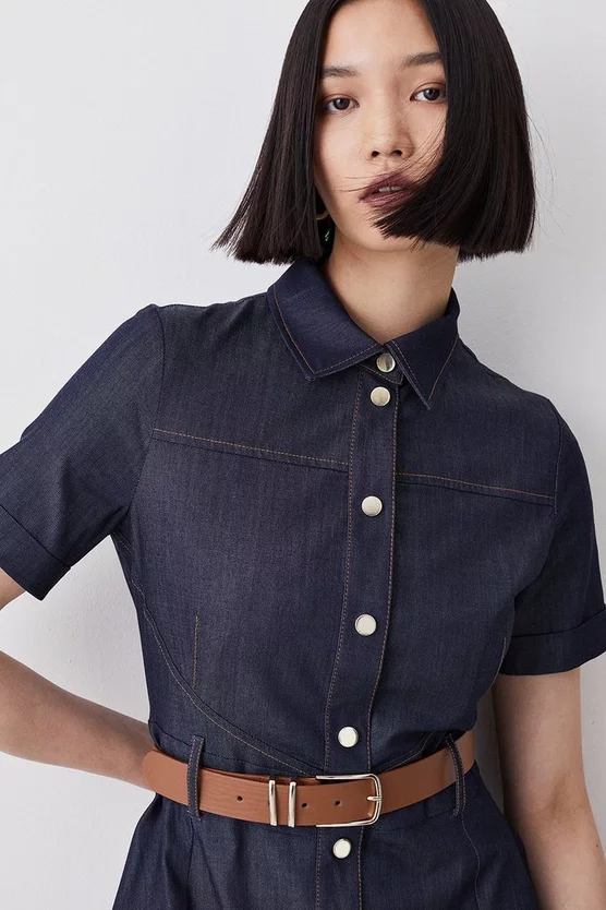 Best reviews of ⭐ Karen Millen Tailored Denim Belted Midi 👚 Shirt 👗 Dress - denim-blue 🤩 4 Best reviews of ⭐ Karen Millen Tailored Denim Belted Midi 👚 Shirt 👗 Dress - denim-blue 🤩 - Image 2
