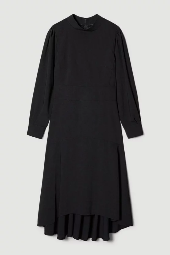Discount โญ Karen Millen Petite Soft Tailored High Low Sleeved Midi ๐ Dress ๐ 6 Discount โญ Karen Millen Petite Soft Tailored High Low Sleeved Midi ๐ Dress ๐ - Image 4