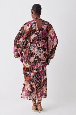 Wholesale 🧨 Karen Millen Plus Size Metallic Iridescent Column Midi 👗 Dress - pink 🎉 -Occasionwear Popular Store bkk08988 pink xl 2