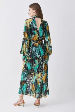 Coupon 🛒 Karen Millen Metallic Iridescent Column Midi 👗 Dress ⌛ -Occasionwear Popular Store bkk08989 green xl 2