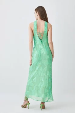 Hot Sale 🤩 Karen Millen Tall Metallic Iridescent Column Midi 👗 Dress - green 👍 -Occasionwear Popular Store bkk08992 green xl 2