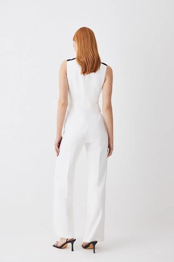 Best Sale ๐ Karen Millen Compact Stretch Nautical Wide Leg Jumpsuit โ๏ธ 5 Best Sale ๐ Karen Millen Compact Stretch Nautical Wide Leg Jumpsuit โ๏ธ - Image 3
